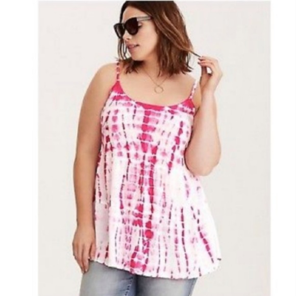 torrid Tops - Torrid | Tie-Dye Pink Tank | 1X